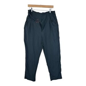 Anthropologie Women's‎ Cupro Wrap High Rise Trouser Pants Size Small Grey
